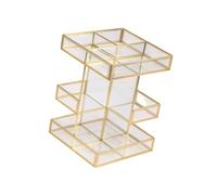 Zanthicia Stylish Skincare Organizer with Rotating Makeup Organizer Provides Large Capacity Storage and Clear Glass Panels for Easy Access Rotating Makeup for Vanity Countertop