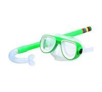 Zanthicia Swim Snorkelling Gear With Breathing Tube Junior Ensures Secure Seal Preventing Water Leakage For Ultimate Fun Kids Snorkel Set Ages 3-7 Diving Mask And Snorkel, Green, 35x15x6cm
