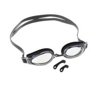 Zanthicia Swimming Goggles Adult Anti Fog Comfortable Soft Padding Clear View Adjustable Strap Easy Swimming Eyewear Gear Earplug Gear Swim Eyewear No Leaking, Black, 21.3x9.5cm