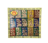 Zanthicia Ten Colorful Colors Ink Ingot Box For Traditional Calligraphy Techniques Dragon Emblem And Dragon Pattern Ink Strip