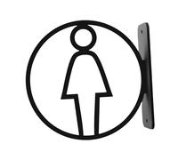 Zanthicia Toilet Sign Lightweight Acrylic Modern Simple Effortless Installation Addition To All Restroom Decor Styles Restroom Sign Acrylic Unisex Wall Decor Removable, Female, 20x18cm