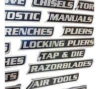 Zanthicia Toolbox Organization with 12 Pack of Magnetic Labels and 3D Drawer Tags Can Secure Each Tool in Appropriate Position. 12 Pack of Magnetic Toolbox Labels, Silver