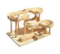 Zanthicia Track Marble Toys Castle Track Marble Offers Endless Fun Inspiring Young Minds To Build And Children Block Measures 22.5 X 16.5 Cm DIY Wooden Toy Rolling Ball Blocks