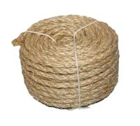Zanthicia Twisted Sisal Rope Length 20m DIY Cat Scratchers Interactive Play Structures And Creative Decoration Climbing Structures Twisted Cord Wrapper Jute Rope Decoration Macrame, Linen, 6mmx20m
