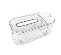 Zanthicia Unique Transparent Acrylic Holder with Tissue Box Easy Replacement Storage Quick Access Napkin Holder for Any Event Tissue Box Cover
