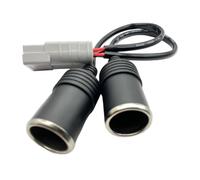 Zanthicia Universal Car Cigarette Lighter Charger Cable Selected PVC Cold-resistant And Flame-retardant Car Cigarette Lighter , One to Two 30CM