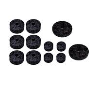 Zanthicia Universal Drum Cymbal Stand Felts With 12PCS Felt Washer Cymbal Sleeves Improve Harmony And Sound While Replacing Old Kits Stand Felts Replacement Accessories, black