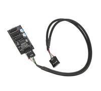 Zanthicia USB 0 Error Free Motherboard 9 Pin HUB Hub Splitter For Reliable Cooling LED And Fan Power Supply Which Is Wear Resistant Male Female PC 9 Pin USB Converter Cable Cord