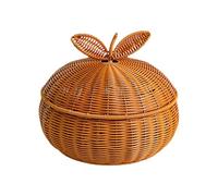 Zanthicia Versatile Hand Woven Basket Excels At Storing Fruits Finger Foods Breads Pastries Bringing Rustic Flair To Any Space Woven Snack Fruit Basket With Cover Serving Tray