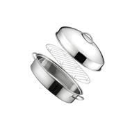 Zanthicia Versatile Roasting Pan Enhances Cooking Experience Steaming Fish Soup For Induction And Electric Stoves Oval Stainless Steel Roasting Pan Food Steamer, Style A