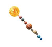 Zanthicia Wall Sticker New Solar System Planets Poster Universal DIY Self-Assembly Stickers for Baby Nursery Living Home