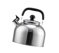 Zanthicia Whistling Kettle Loud Whistle Portable Camping Water Kettle Preparing Hot Drinks Outdoors Large Capacity Kitchenware Water Bottle Tea Pot Camping Outdoor, Silver, 5L