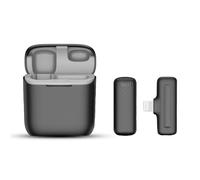 Zanthicia Wireless Microphone 2.4GHz Hands-free Portable Outdoor Broadcast Rechargeable Collar Mic Audio Receiver Sound Card