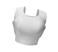 Zanthicia Women Karate Chest Protector Equipment Workout Breathable Mesh Cloth PC Lining Impact Resistance Protective Vest is Practical Accessory Suitable for Women, White, S