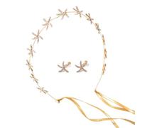 Zanthicia Women Rhinestones Hairband Set Girl Ceremony Banquet Headband Stud Earring Kit Ladies Head Jewelry Holiday Present