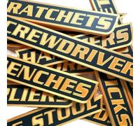 Zanthicia Workspace Neat and Tidy with Magnetic Toolbox Labels and 3D Drawer Tags 12 Pack Can Secure Each Tool in Appropriate Position. 12 Pack of Magnetic Toolbox Labels, Yellow