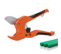 Zantle Ratchet-type Tube and Pipe Cutter for Cutting O.D. PEX, PVC, and PPR Plastic Hoses and Plumbing Pipes up to 1-5/8" inches, Ideal for Home Working and Plumbers (orange)