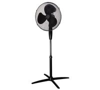 Zanussi 16" Inch, Lightweight, Pedestal Fan, 3 Speeds, Wide-Angled Oscillation, Powerful Airflow, Adjustable Height, Black - ZNPPF1621B
