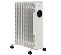 Zanussi ZOFR5005 2300W 11 Fin White Oil Filled Radiator with Touch Control, Adjustable Thermostat, 20m2 Room Size, Integrated Carry Handle,