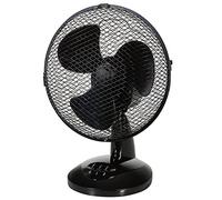 Zanussi 9" Inch, Portable Desk Fan, 2 Speed Settings, Wide-Angled Oscillation, Quiet Operation, Perfect for Bedroom or Office, Black - ZNPDF0921B