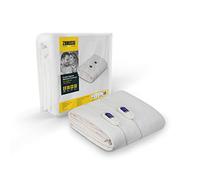 Zanussi Electric Blanket, Heated Double Fitted Underblanket, 9 Heat Settings, Low Energy & Energy Efficient, Machine Washable, Overheat Protection, 135 X 190 cm, 60W, White ZEDB7002, 2 Year Guarantee