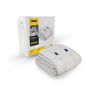 Zanussi Electric Blanket, Heated King Fitted Underblanket, 9 Heat Settings, Low Energy & Energy Efficient, Machine Washable, Overheat Protection, 150 x 200 cm, 60W, White ZEKB7003, 2 Year Guarantee