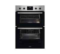 Zanussi Series 20 Electric Built In Double Oven ZKHNL3X1, 66 L Capacity, 59,4 cm, Fan Controlled Defrosting, Self-Cleaning With Clean Enamel, LED display, Stainless Steel