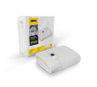Zanussi Single Electric Blanket Mattress Protector 9 Heat Settings, Low Energy & Energy Efficient, Machine Washable, Overheat Protection, 107 X 203 cm, 60W, White ZESB7001, 2 Year Guarantee