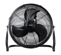 Zanussi ZNGF1621B 16" High Velocity Floor Fan - 3 Speeds, Easy Setup, Portable, Tilt Function, Ground Fan Black