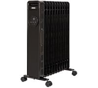 Zanussi 2300W Oil Filled Radiator 11 Fin Portable Electric Heater & Remote Control, Black, Display & 24 Hour Timer, Adjustable Thermostat, 3 Heat