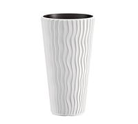 Zanvic Flowerpot Mod. Sandy Slim 400. Measure 39 x 71 cm, White, 39 cms