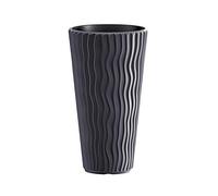 Zanvic Flowerpot Sandy Slim, Anthracite, 39 cms