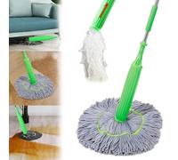 ZANWANXIN 2 in 1 Dehydrated Mop, Hands-Free Washing Self-Wringing Twist Mops for Floor Cleaning, Detachable Self Wringing Mop for Wet and Dry (A Set of Self-twisting Mop)
