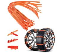 ZANWANXIN Reusable Anti-Skid Snow Chains, Car Winter Tire Wheels, Snow Zip Ties for Tires, Cable Chains for Cars (10)