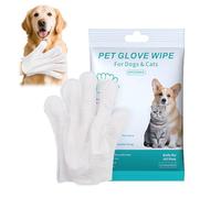 ZANWANXIN Rinse Free Dog Shampoo Mitts, Rinse Free Shampoo Mittens for Dogs, Cat Wipes Cleaning Fur Lick Safe, Pet Glove Wipe and Body Cleaning Mitts for Dogs & Cats Daily Care and Travel (1pc)