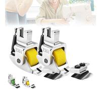 ZANWANXIN Versatile Adjustable Rolled Hemmer Presser Foot, Rolled Hem Presser Foot, Sewing Rolled Hemmer Foot, Walking Foot Sewing Machine, Sewing Machine Presser Feet Tool (Yellow 2PCS)