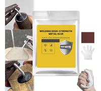 ZANWANXIN Welding High-Strength Metal Glue, New Plastic Steel Repair Mud Iron Adhesive, Solid Shaping Metal Adhesive, Powerful Pipe Leak Repair Sealant (White, 1PCS)