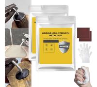 ZANWANXIN Welding High-Strength Metal Glue, New Plastic Steel Repair Mud Iron Adhesive, Solid Shaping Metal Adhesive, Powerful Pipe Leak Repair Sealant (White, 2PCS)
