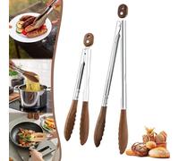 ZANWANXIN Wooden Cooking Tongs, Wooden Tongs, Wooden Tongs for Cooking, Wooden Salad Tongs, Wood Tongs for Cooking, Bamboo Tongs for Cooking, Wooden Kitchen Tongs (Small+Large)