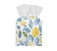 Zanxiantu Lemon Fruit Tissue Box Cover Square Tissue Holder for Bathroom Aesthetic Desk Accessories Coffee Desk Decor Tissue Box