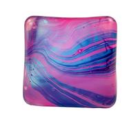 Zanyblox Extra Large Squishy Cubes 2.76in, Ripple Ice Cube Squeeze Toys, Durable Soft Fidget Stress Balls for Autism Sensory Play, Suitable for Adults and Boys & Girls Age 3+ (Blue)