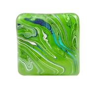 Zanyblox Extra Large Squishy Cubes 2.76in, Ripple Ice Cube Squeeze Toys, Durable Soft Fidget Stress Balls for Autism Sensory Play, Suitable for Adults and Boys & Girls Age 3+ (Green)