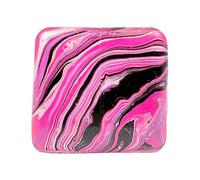 Zanyblox Extra Large Squishy Cubes 2.76in, Ripple Ice Cube Squeeze Toys, Durable Soft Fidget Stress Balls for Autism Sensory Play, Suitable for Adults and Boys & Girls Age 3+ (Pink)