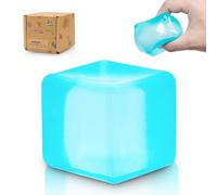 Zanyblox Squishy Squeeze Toys - Soft 1.37in Mini Squishy Cube with Durable Structure, Sensory Ball Style Toy Made from Non-Toxic Dough Material for Anxiety & Stress Relief (Blue)