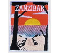 Zanzibar-Patch (3.5 Inch) Embroidered Iron-on/Sew-on Badge Travel Serengeti National Park Safari Souvenir Emblem DIY Emblem Gift Patches