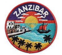 Zanzibar_Patch Embroidered Iron-on/Sew-on Badge (3.5 Inch) Travel Souvenir Emblem Perfect for Backpacks, Luggage, Gift Patches