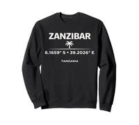Zanzibar Tanzania Coordinates Island Travel Design Sweatshirt