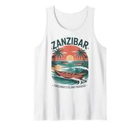 Zanzibar, Tanzania Island Paradise, Fun Exotic Sunset Beach Tank Top
