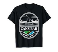 Zanzibar Tanzania Panel Emblem Travel Souvenir T-Shirt