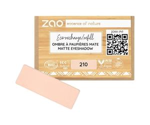 Zao Eyes Eyeshadow-PrimerMatte Eyeshadow Refill 210 Matt Peachy Pink
